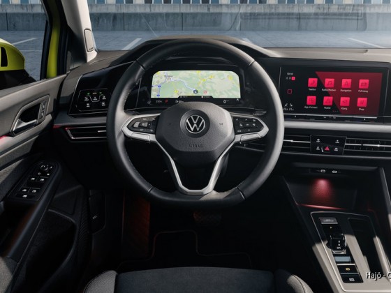 Voll digitalisiertes Cockpit des Golf 8